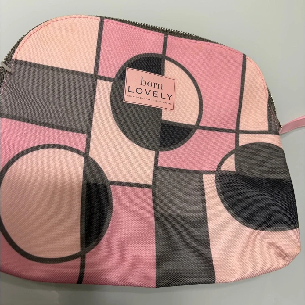 SJP by Sarah Jessica Parker Pink and Black Cosmetic Bag